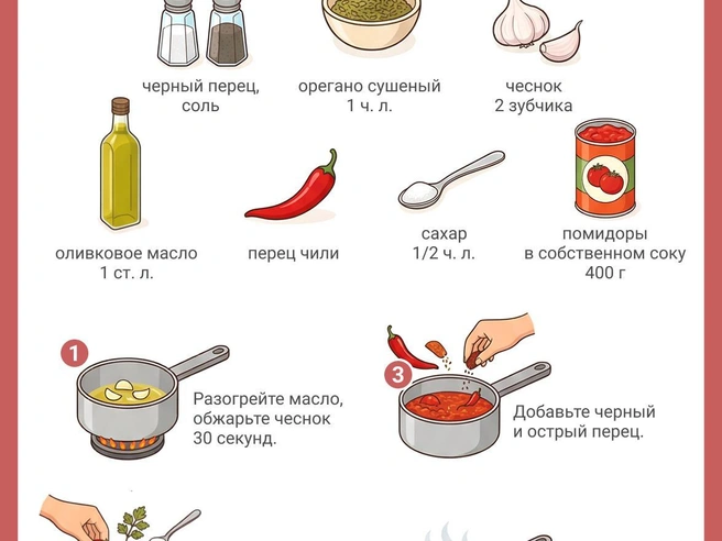 При отсутствии помидоров в собственном соку подойдёт томатная паста, разведённая водой. | Источник: Юрий Орлов / Городские медиа