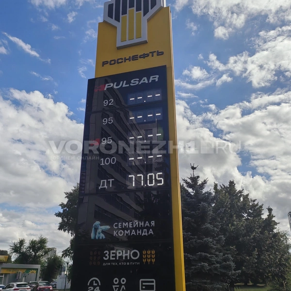 На соседней «Роснефти» тоже только дизель… | Источник: Андрей Пашинский / Voronezh1.ru