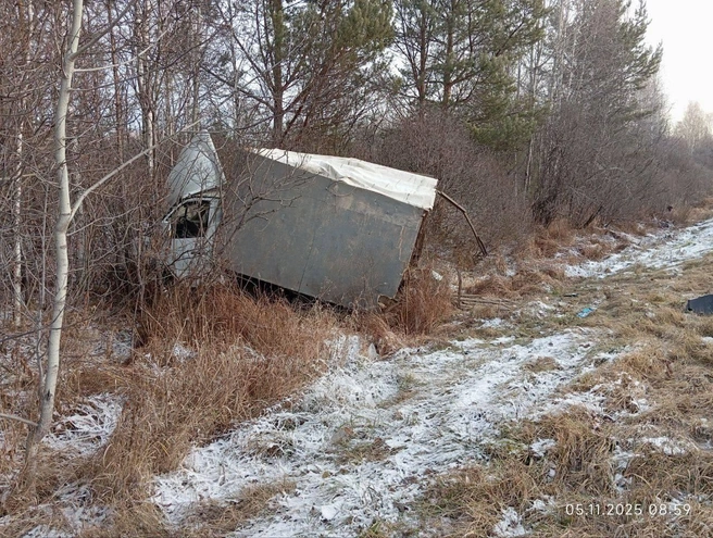 «Газель» улетела с обочины | Источник: Госавтоинспекция Тюменской области