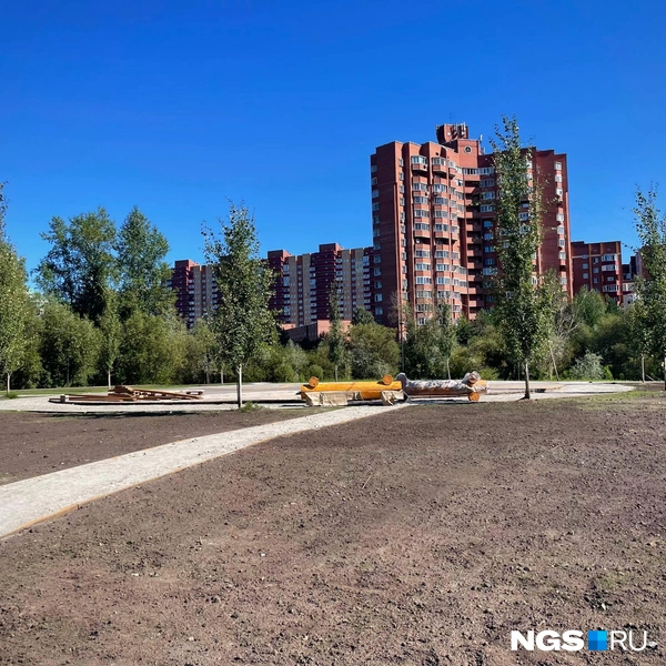 Совсем скоро появится детская площадка | Источник: Алёна Золотухина / NGS.RU