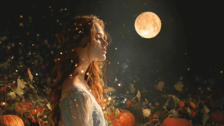 Как Урожайная Луна повлияет на нас в полнолуние 7 октября 2025: «Всплеск эмоций и точка завершения» | Источник: Midjourney