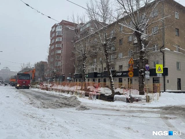 Участок улицы Советской перекопан | Источник: Наталья, читательница NGS.RU