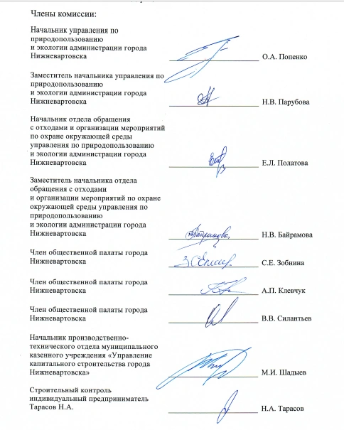 В комиссии состояли чиновники профильных отделов и общественники | Источник: читатель 86.RU