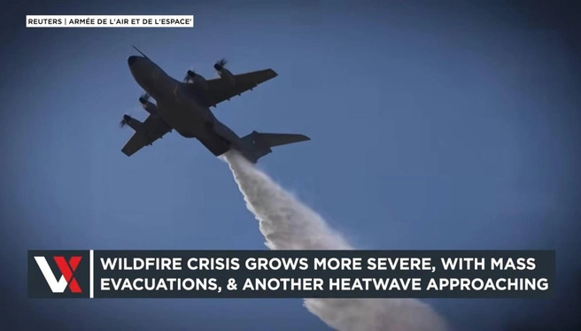 Тушение пожаров в Европе с помощью самолетов | Источник: Reuters / Vertex / YouTube