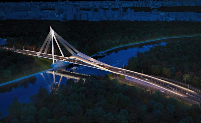 Рендер моста-паруса | Источник: pmt-spb.ru