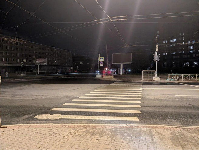 Перекресток Наличной и Нахимова во время отключения света | Источник: читатель «Фонтанки»