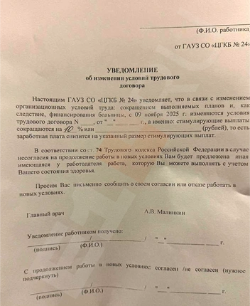 По ним видно, что снижение стимулирующих выплат разнится от 10 до 100% | Источник: читатель E1.RU