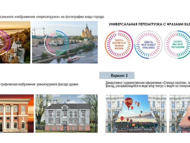 Вариант оформления временных баннеров | Источник: администрация Нижнего Новгорода