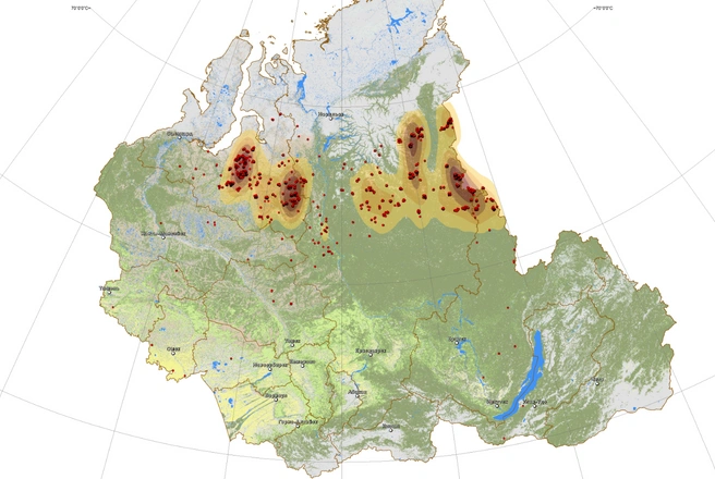 Ветер несет гарь с севера на юг | Источник: meteorf.gov.ru