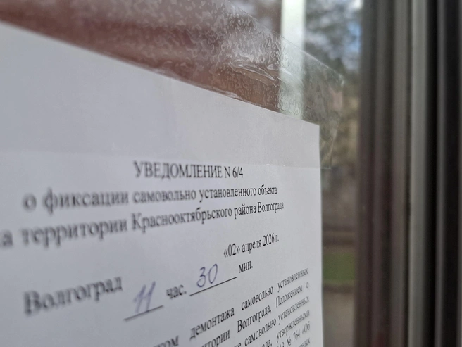 Один из павильонов демонстрирует текст официального уведомления властей | Источник: Тимофей Крылов / V1.RU