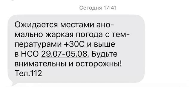 Предупреждение от МЧС | Источник: МЧС по Новосибирской области