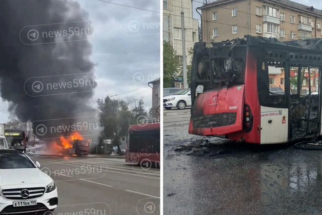 Такой сильный пожар увидишь не каждый день | Источник: Читатели 59.RU