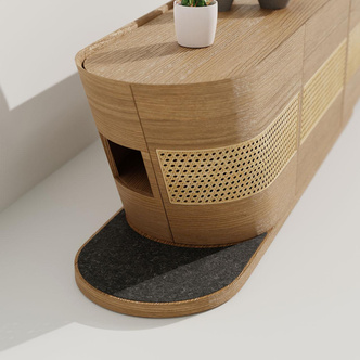 Кошкин дом: стол с лежанкой для кошки по дизайну Рикардо Са