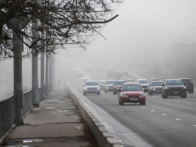 Видимость на автомобильных трассах была ограниченной | Источник: Наталья Бурухина / NN.RU