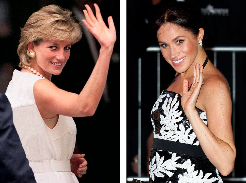 Что общего у публичных выходов герцогини Меган и принцессы Дианы | marieclaire.ru