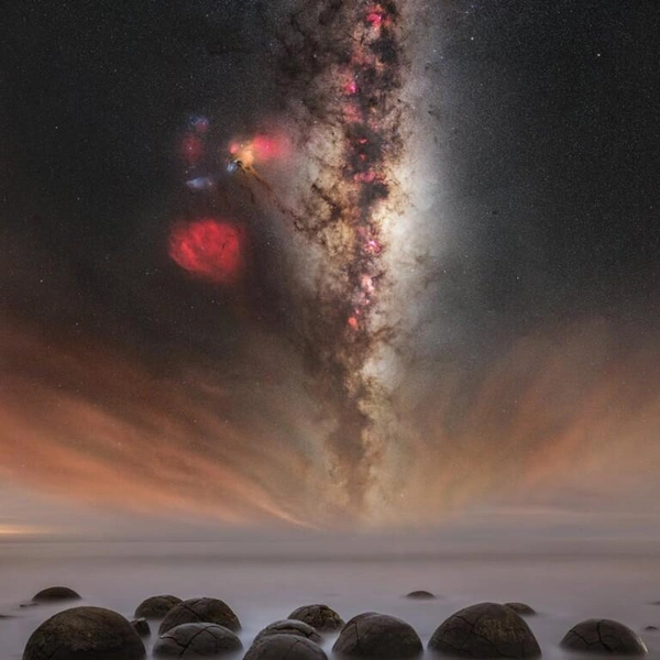 Пляж Коекохе Южного острова Новой Зеландии | Источник: Alvin Wu / Milky Way Photographer of the Year 2025