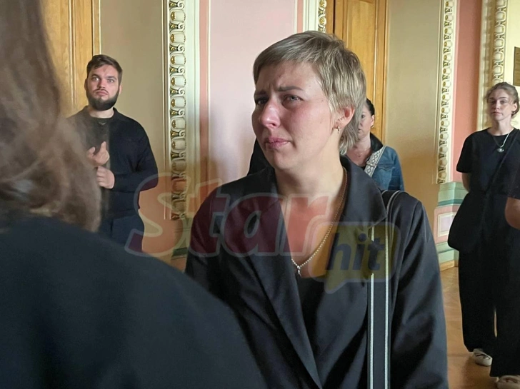 Дарья Пашкова на похоронах Ивана Краско