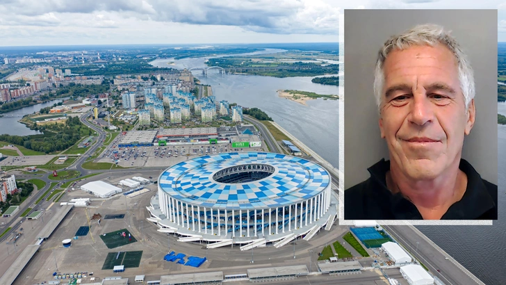 В 2018 году Джеффри Эпштейн посетил Нижний Новгород ради матча Уругвай — Франция, четвертьфинала ЧМ-2018 | Источник: Collection Maykova/Shutterstock/Fotodom.ru; IanDagnall Computing via Legion Media; коллаж Vokrugsveta.ru