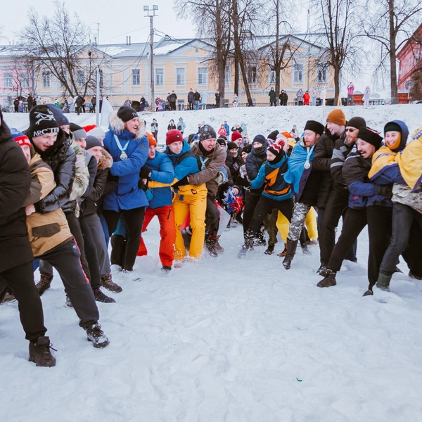 После забега участники играли в спортивные игры | Источник: Роман Микрюков