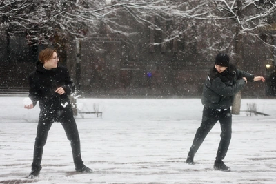 Челябинск после первого снегопада