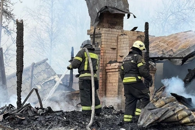 В Можайске из-за БПЛА загорелись два дома
