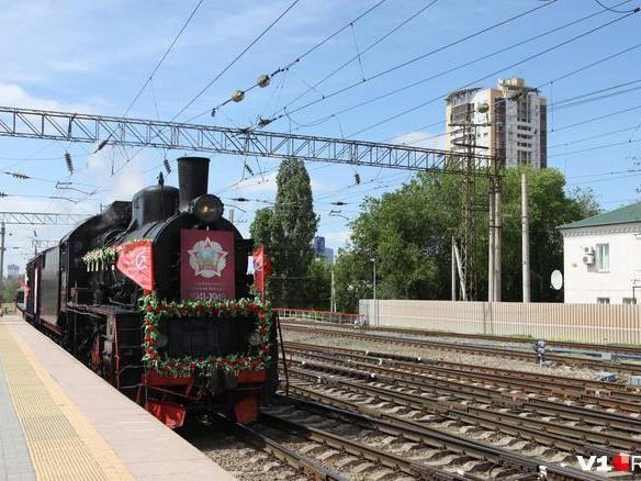 Ретропоезд «Воинский эшелон» в 2026 году сделает лишь одну остановку в Волгоградской области. | Источник: Константин Завриков / V1.RU