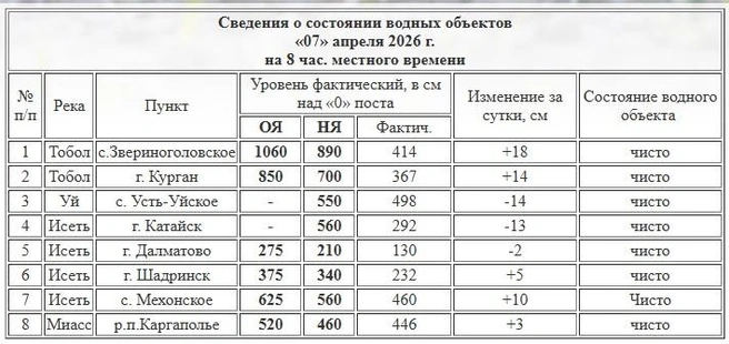 Источник: скрин с сайта Курганского ЦГМС