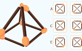 Задача со спичками на 3D-мышление: как выглядит пирамида сверху?