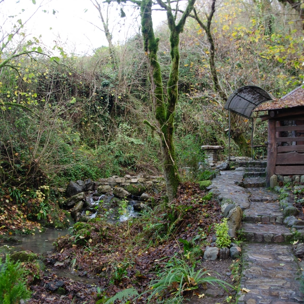 Работники монастыря выложили дорожки камнем, купели, поставили лавку с товаром | Источник: Оксана Витязь / SOCHI1.RU