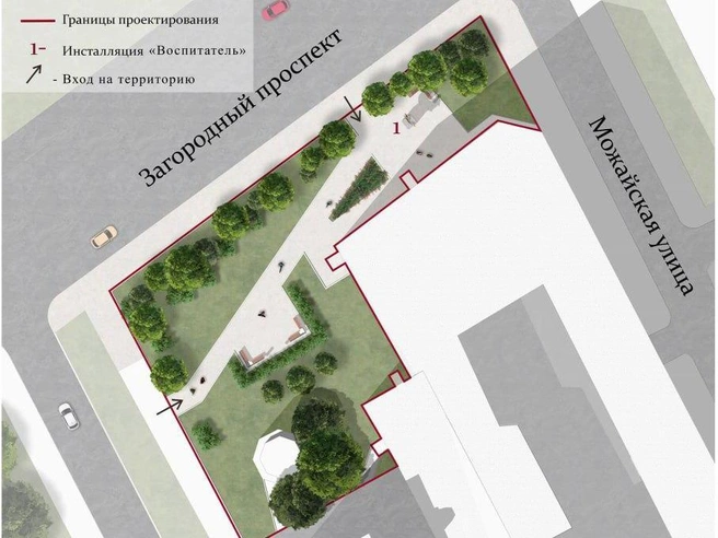 Месторасположение сквера | Источник: ЕИС «Закупки» / ООО ПСК «Надежный партнер»