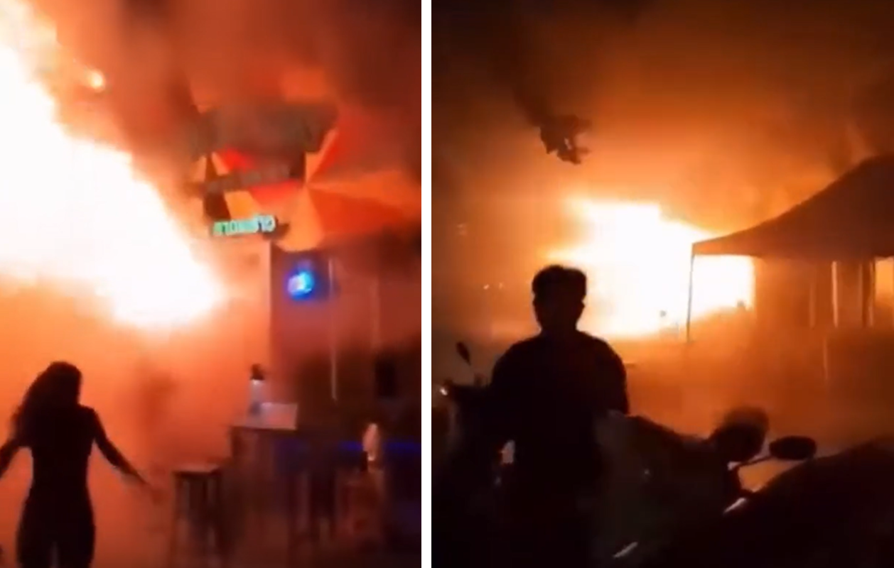 В масштабном пожаре в баре Таиланда погибли почти 30 человек. Мощное пламя попало на видео