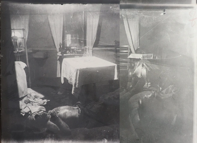 Ноги мертвого англичанина были заброшены на кровать | Источник: Центральный государственный архив Самарской области