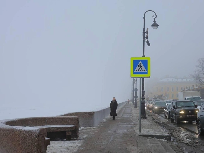 Петербург в молочной пелене тумана | Источник: Дарья Драй / «Фонтанка.ру»