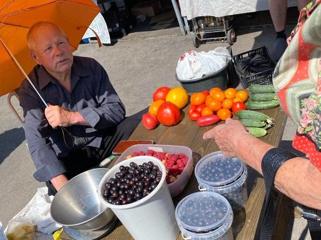 Помидоры в продаже пока встречаются редко. По словам продавца, все свое домашнее | Источник: Ирина Господаренко / NGS22.RU