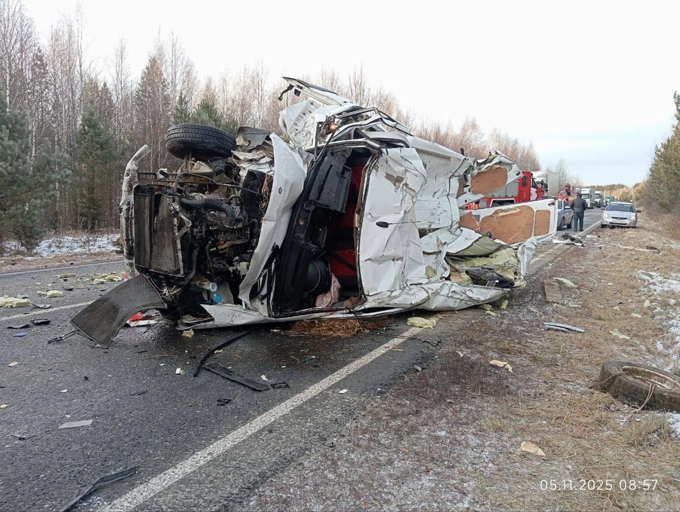 Двое пассажиров автомобиля пострадали, один погиб | Источник: Госавтоинспекция Тюменской области
