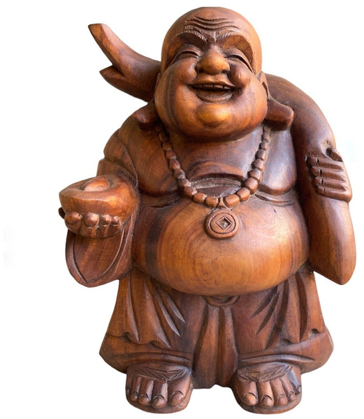 Деревянная статуэтка бога Хотэй, 40 см