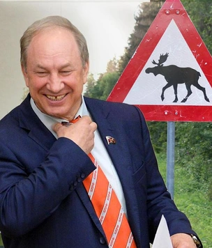 Полное дежавю: автомобиль, в котором экс-депутат Рашкин возил убитого лося… сбил лося