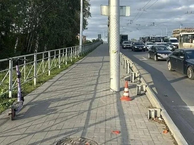 Водитель СИМ совершил наезд на препятствие | Источник: Пресс-служба Госавтоинспекции Рязанской области