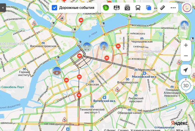 Невский проспект и другие улицы в центре перекрыты | www.fontanka.ru