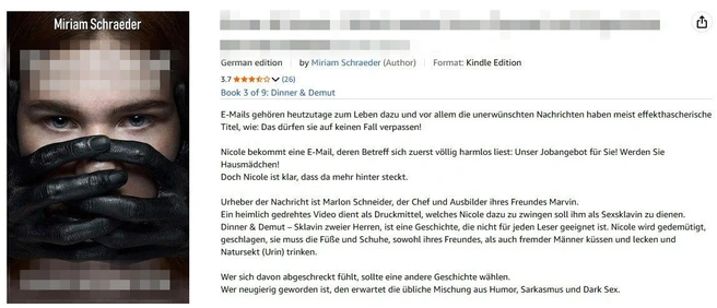 Аннотация обещает читателю «смесь юмора, сарказма и темного секса» | Источник: amazon.com