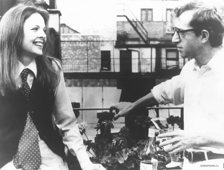 На съемках фильма «Энни Холл» 