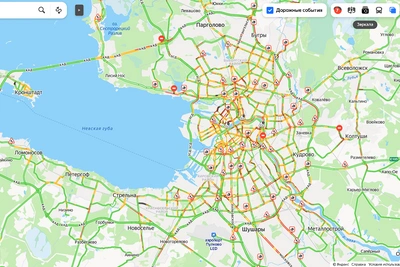 Дороги Петербурга загружены перед праздником