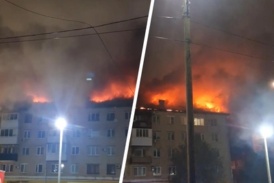 В Новокуйбышевске сгорела кровля дома на 1000 кв. м