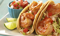 Салат с креветками и грейпфрутом