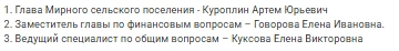 Ныне эта информация удалена с официального сайта, но сохранилась в архивах интернета | Источник: официальный сайт администрации Мирного сельского поселения
