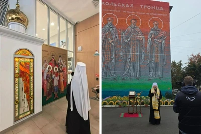 В Мурманске освятили часовню, в Апатитах — мурал Кольской Троицы