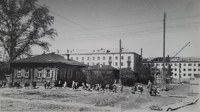 Жилые дома на ул. Пичугина конце 1950-х&nbsp;— начале 1960-х годов | Источник: Комитет по делам архивов Курганской области / vk.com