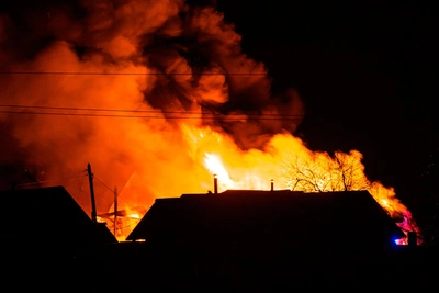 В Чите ночью горел банный комплекс