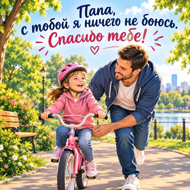 Папа, в самые сложные моменты я всегда помню, что у меня есть твое крепкое плечо. Спасибо тебе за всё! | Источник: Городские медиа