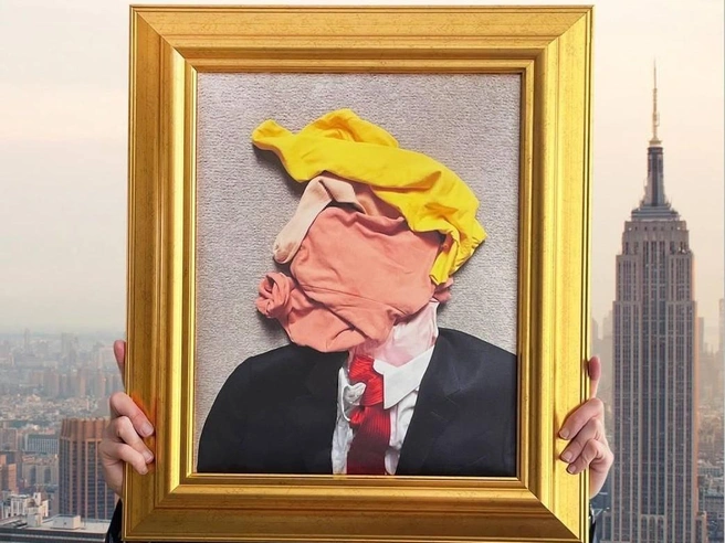Трамп из белья получился совершенно случайно | Источник: @helga.stenzel / instagram.com*